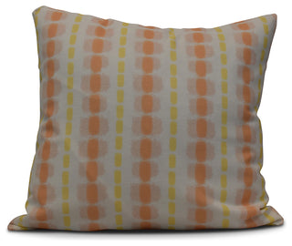 Watercolor Stripe, Stripe Print Pillow, Yellow, 26"x26"