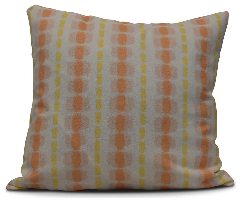 Watercolor Stripe, Stripe Print Pillow, Yellow, 26"x26"