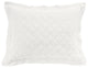 Linen Cotton Diamond Quilted Pillow Sham, 1 Piece, Vintage White, King