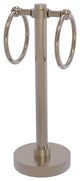 Vanity Top 2 Towel Ring with Groovy Accents, Antique Pewter