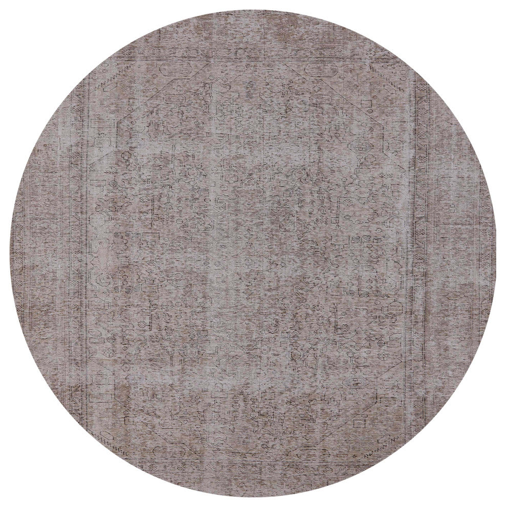 Ahgly Company Indoor Round Mid-Century Modern Area Rugs, 6' Round