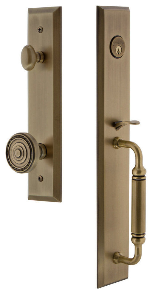 Fifth Avenue 1-Piece Dummy Handleset, C Grip and Soleil Knob, 849635