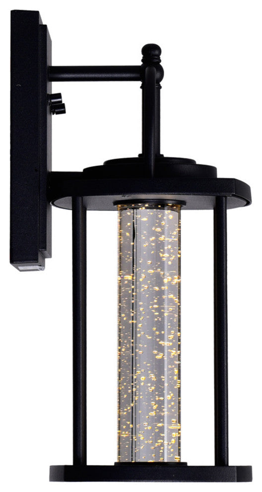 Greenwood LED Outdoor Black Wall Lantern