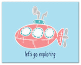 Let's Go Exploring Sub 20x16 Canvas Wall Art