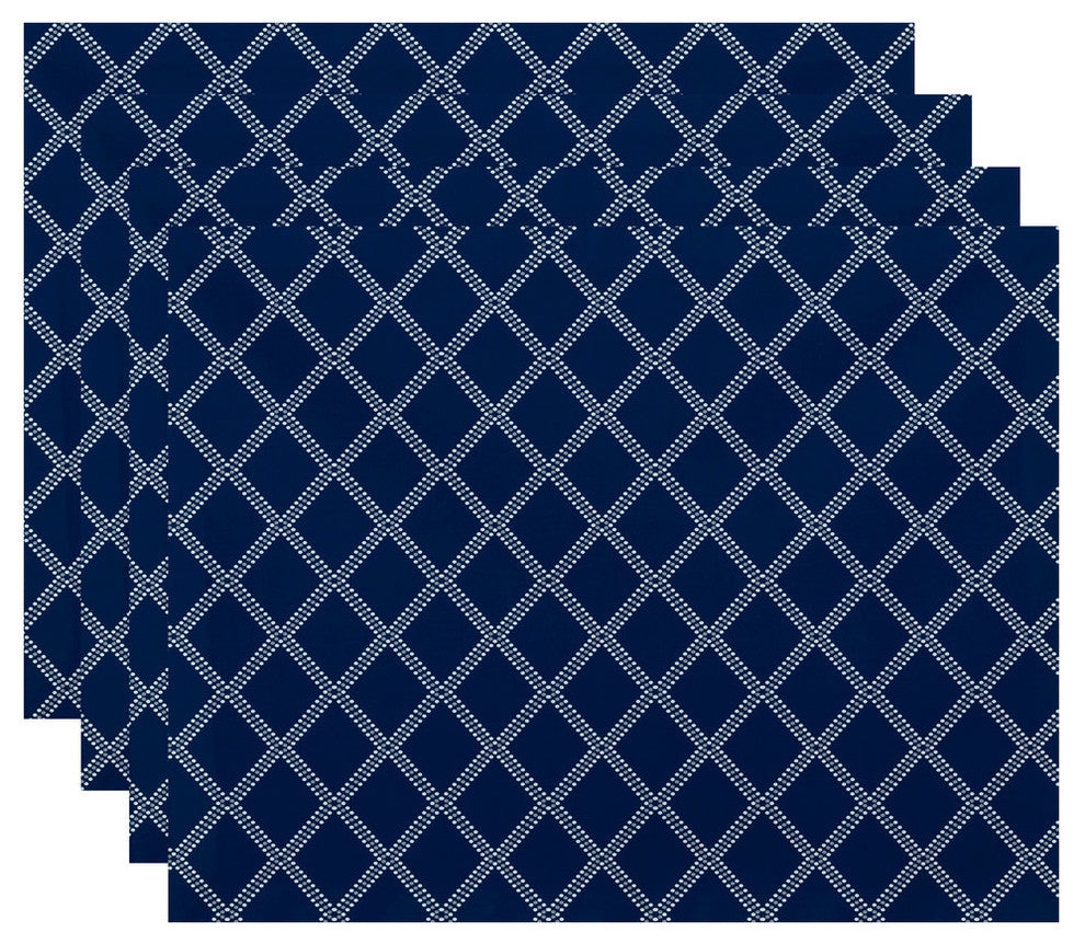 Decorative Holiday Placemat, Set of 4 Geometric, Teal