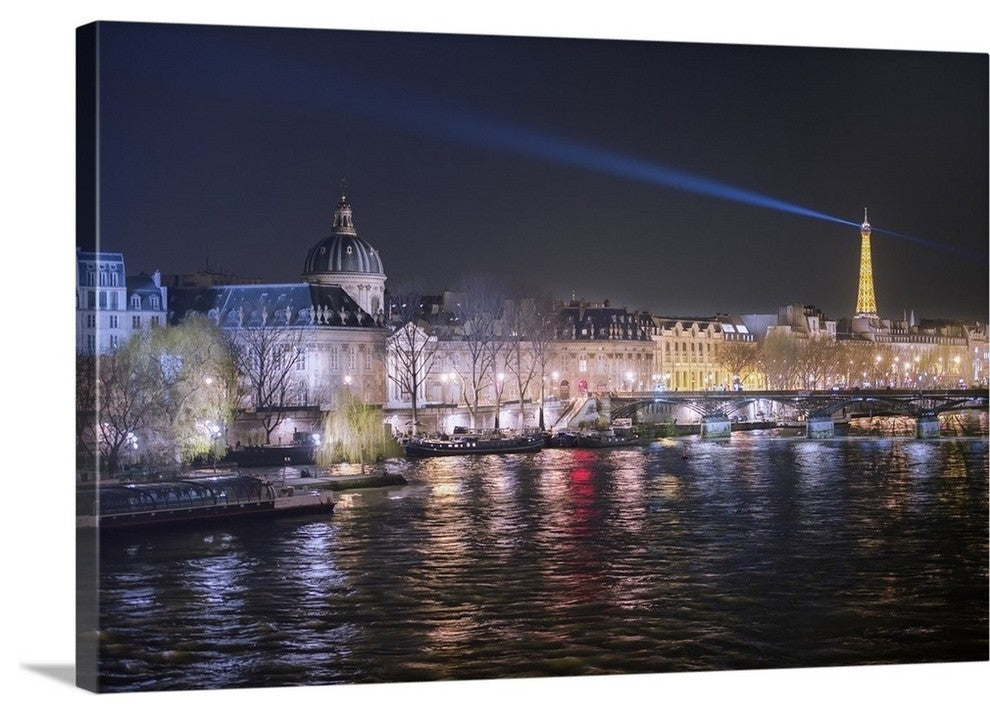 "Paris, la Seine" Wrapped Canvas Art Print, 36"x24"x1.5"