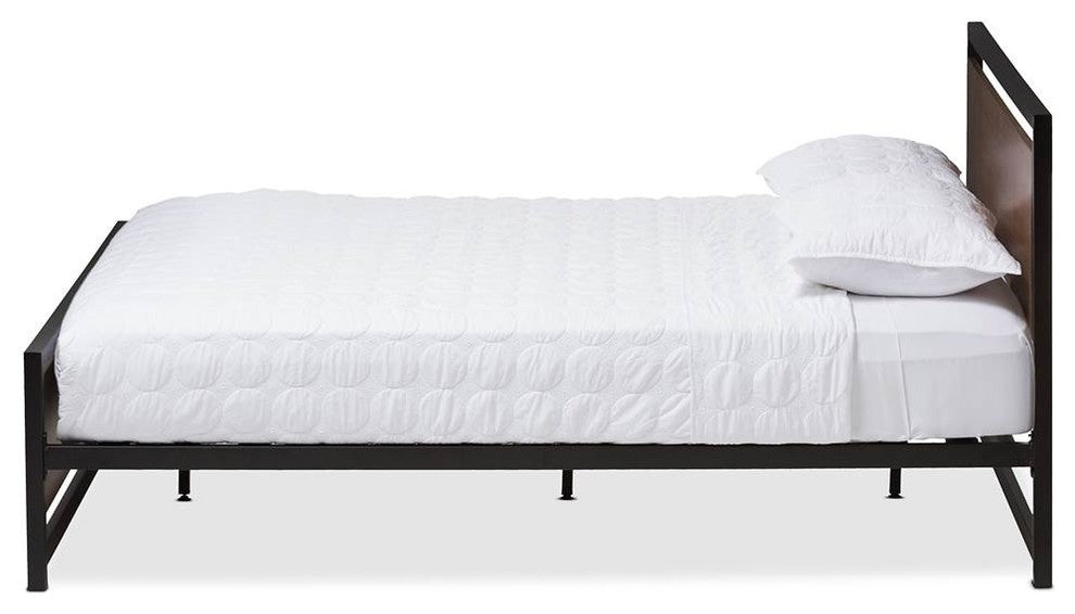 Gabby Black Finished Metal Queen Size Platform Bed