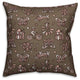 Kids Whimsical Folk Pattern, Pink Throw Pillow Cover, 16"x16"