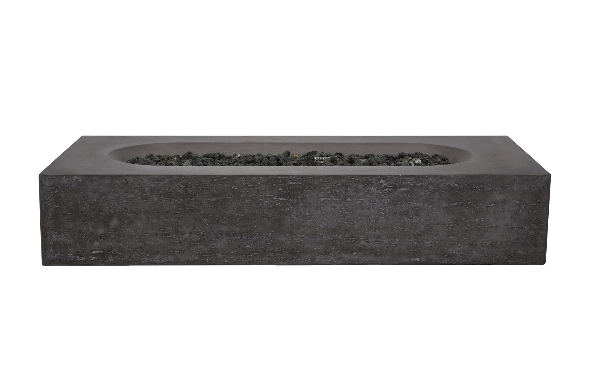 Pyromania Alchemy Concrete Fire Pit Table, 60"x30", Charcoal, Natural Gas