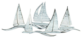 Sailing Fleet Costal, Wooden Wall Decorative Art, Large