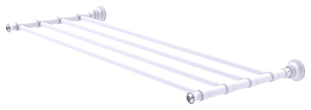 Carolina Crystal 30" Towel Shelf, Matte White