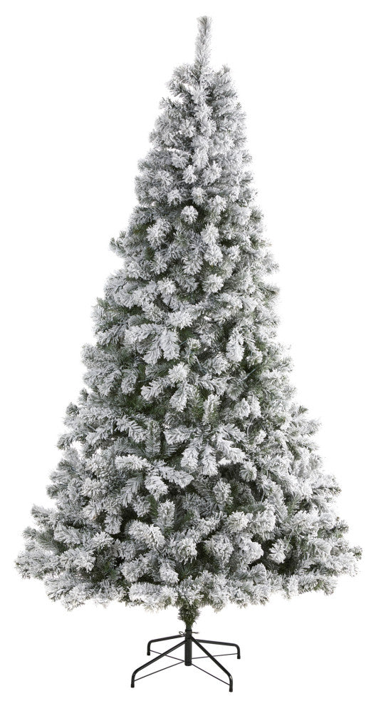 8' Flocked West Virginia Fir Artificial Christmas Tree