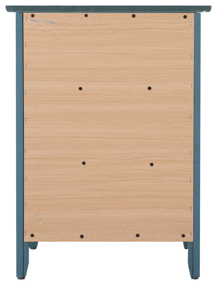 Drake 3-Drawer Nightstand, Teal