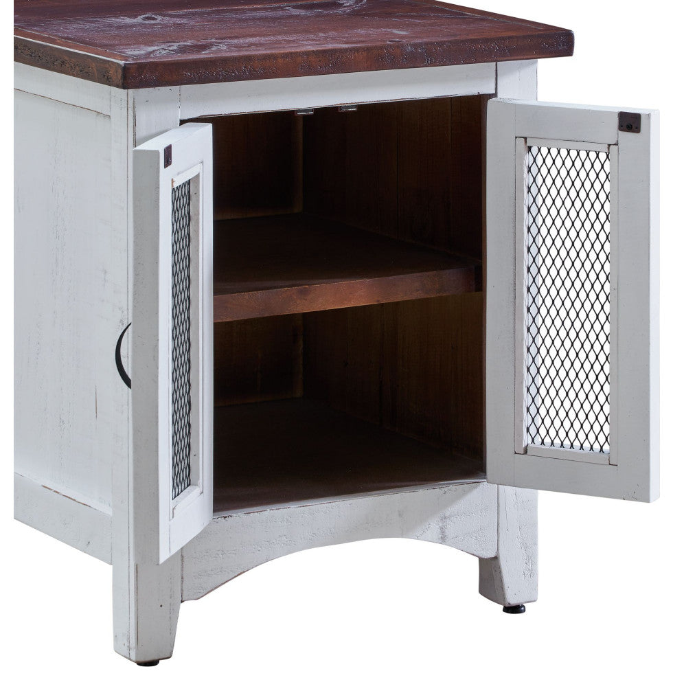 Picket House Nolan End Table, White