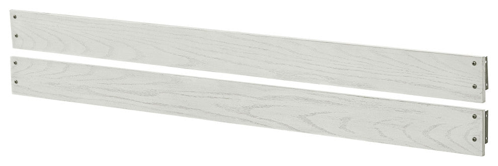 Foundry 76"W Wood Bed Rails, Set of 2, White