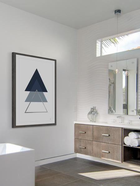 "Blue Ascension II" Framed Painting Print, 16"x24"