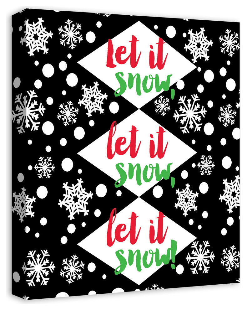Let it Snow Canvas Wall Art, 16"x20"