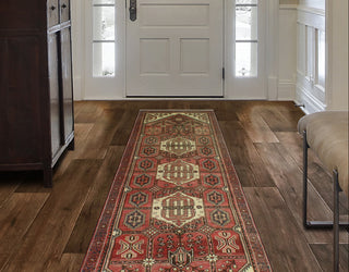 Fine Vintage Distressed Erhan Pink/Ivory Runner, 3'8 x 9'9