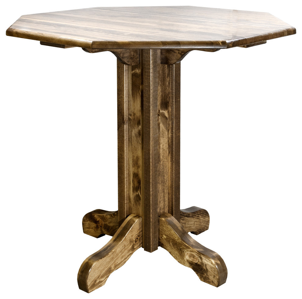 Homestead Collection Pub Table, Stain and Clear Lacquer Finish