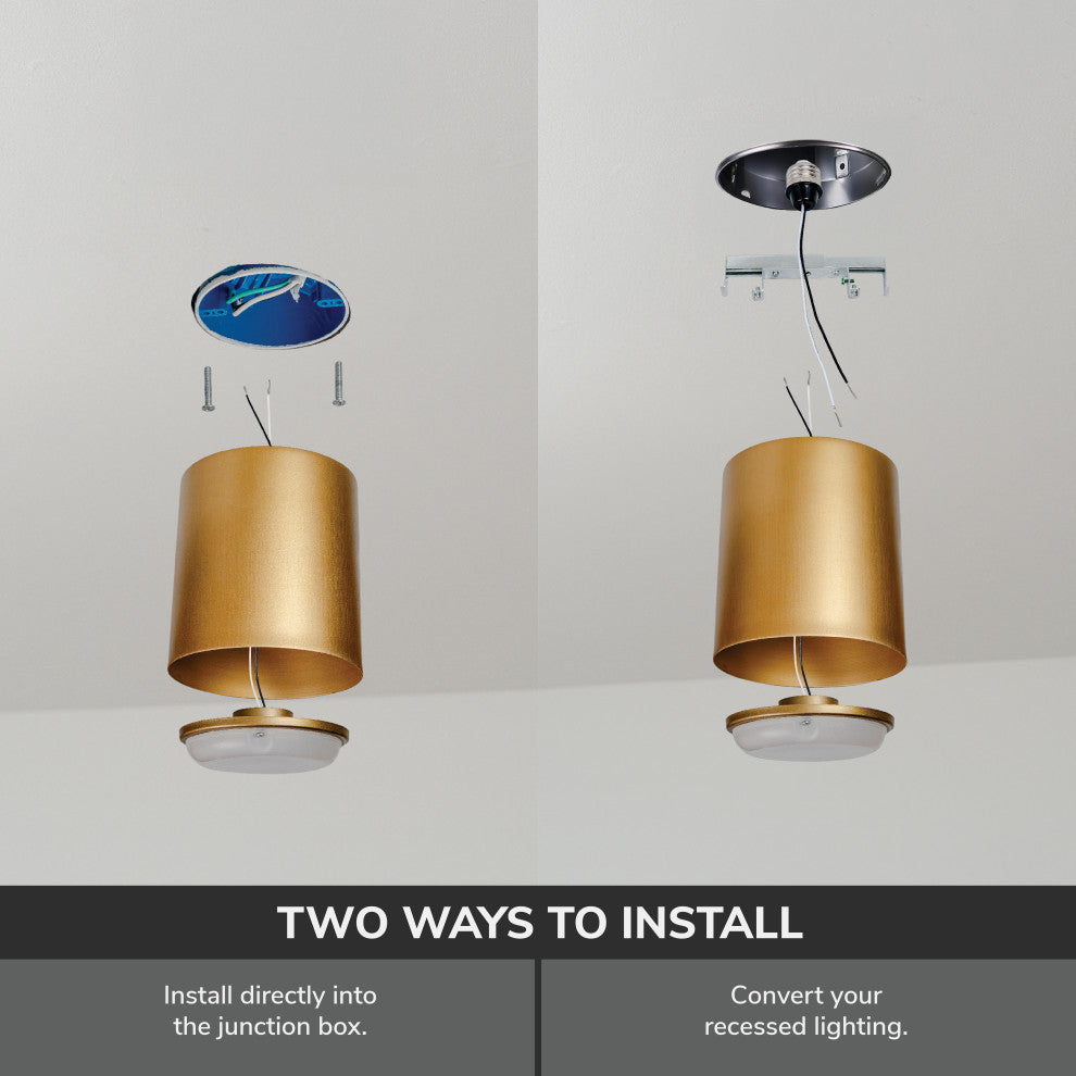 Hunter x Jasmine Roth Canoga White Integrated LED Small Flush Mount