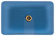 P046A Colored Glass Vessel Bathroom Sink, Aqua