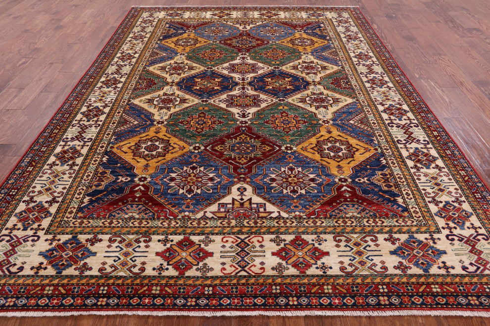 Super Kazak Hand-Knotted Wool Rug 7' 10" X 10' 6" Q5216