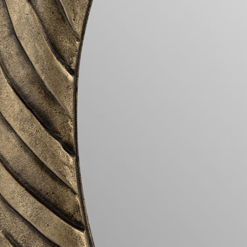 Metal, 29", Hurricane Pttrn Mirror, Bronze