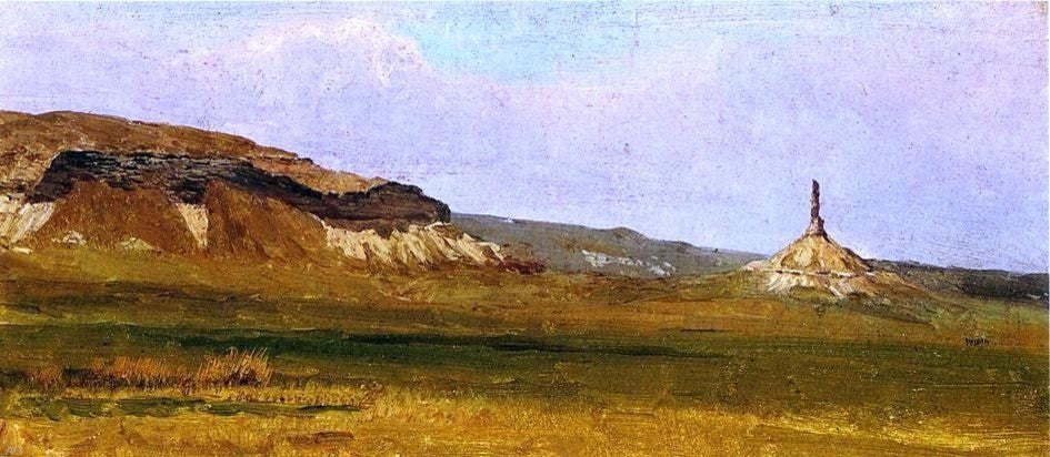 Albert Bierstadt Chimney Rock, Gallery Wrapped Canvas Print, 15"x30"