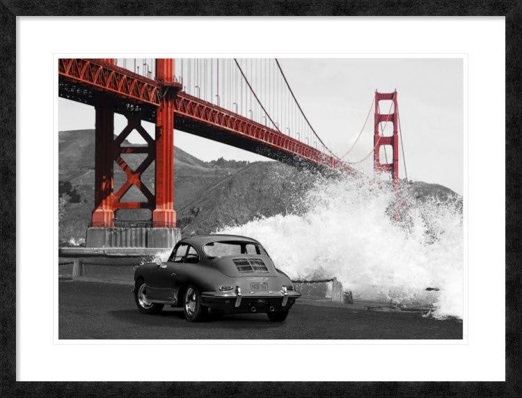 "Under the Golden Gate Bridge, San Francisco (BW)"  by Gasoline Images, 38x28"