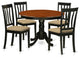 5 Pc Set With A Dining Table And 4 Dinette Chairs, Black