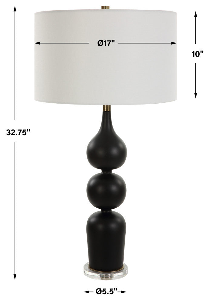 Uttermost Caviar Black Table Lamp
