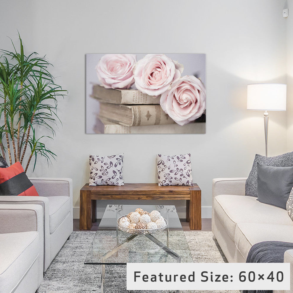 "Vintage Roses" Wrapped Canvas Art Print, 18x12x1.5