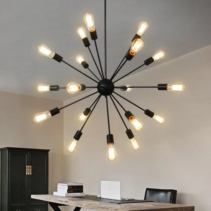 Gland | Creative Iron Chandelier in the Shape of 12-arm Satellite, 12 Lights