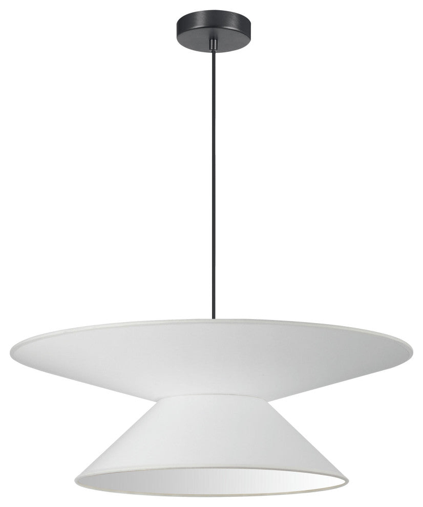 Patricia Patricia Pendant, Matte Black with White Shade, PAT-241P-BK-790