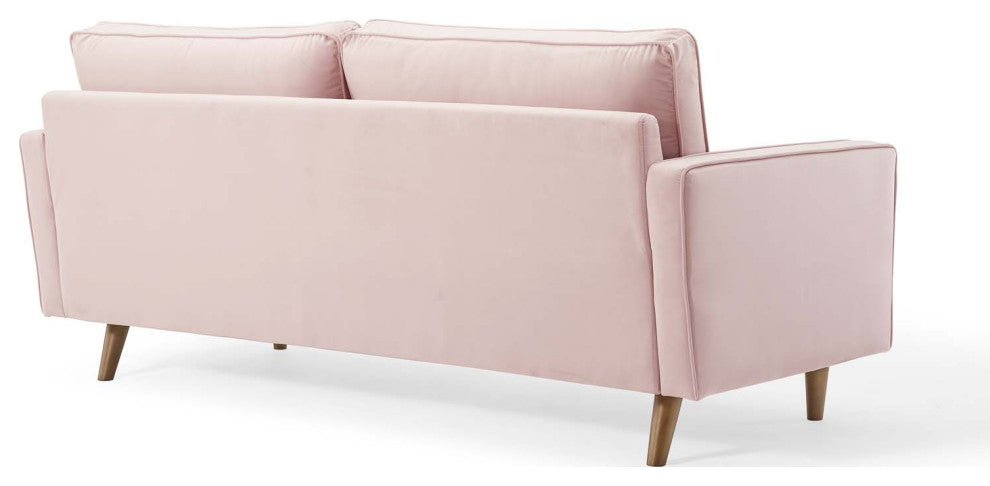 Valour Performance Velvet Sofa - Pink