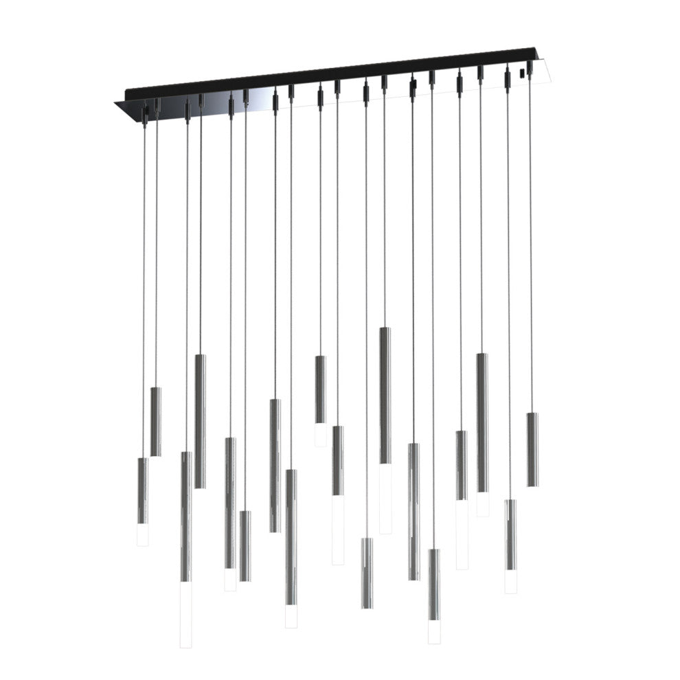 Steelos 38" Linear Pendant - 18-light - Matte Black