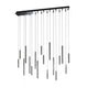 Steelos 38" Linear Pendant - 18-light - Matte Black