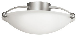 3-Light 17" Semi-Flush in Brushed Nickel