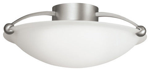3-Light 17" Semi-Flush in Brushed Nickel