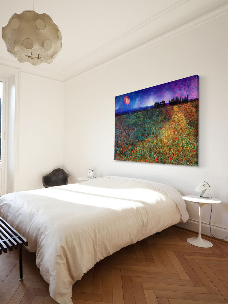 "Wheat Field and Trees" Painting Print on Canvas by Chris Vest