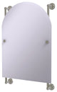 Dottingham Arched Top Frameless Rail Mounted Mirror, Satin Nickel