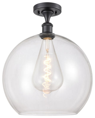Innovations 516-1C-BK-G122-14 1-Light Semi-Flush Mount, Matte Black