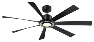 Fanimation FPD7060 Lenzi 60" 7 Blade Indoor / Outdoor Smart LED - Black /
