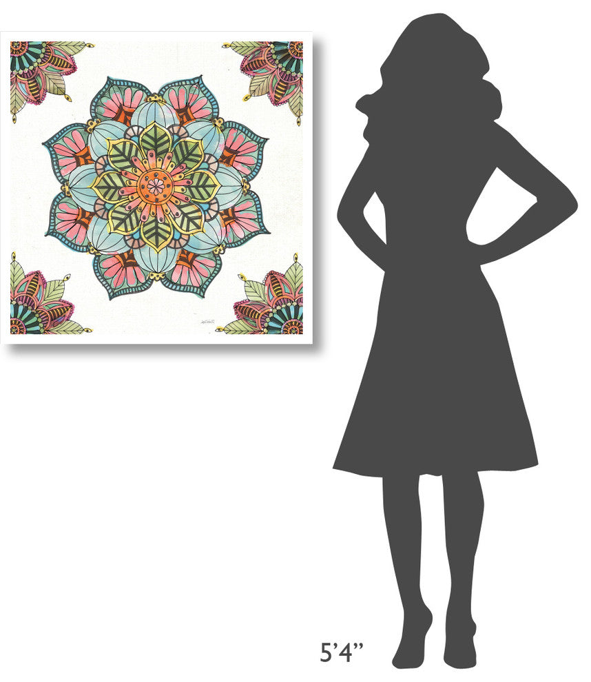 "Mandala Morning V" Digital Paper Print by Anne Tavoletti, 32"x32"