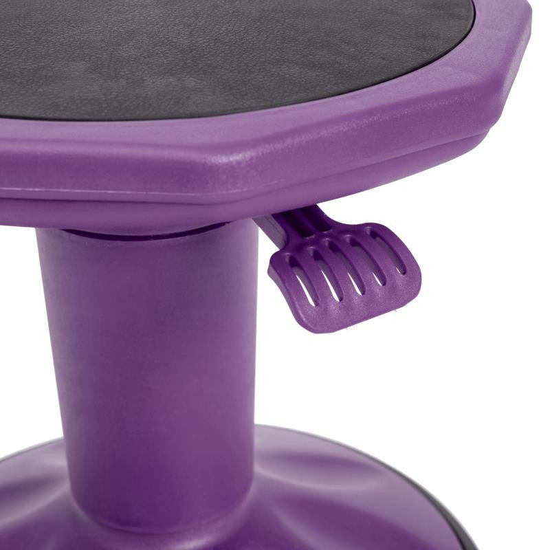 Carter Adjustable Height Kids Flexible Stool 14" 18" Seat Height, Purple