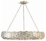 CRYSTORAMA Broche 8 Light Antique Silver Pendant