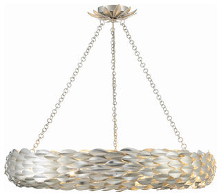 CRYSTORAMA Broche 8 Light Antique Silver Pendant