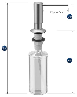 Karran SD35 Kitchen Soap/Lotion Dispenser, Stainless Steel