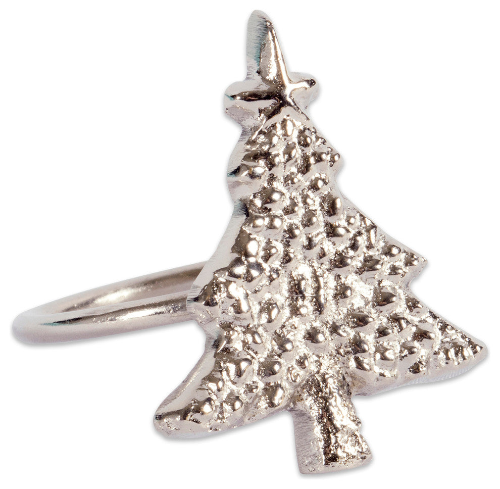 DII Christmas Tree Napkin Ring, Set of 6