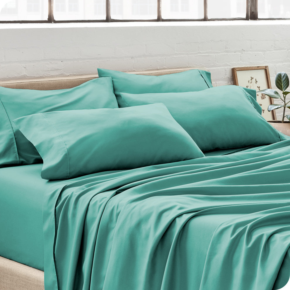 Bare Home Microfiber Pillowcases - Multi-Pack, Turquoise, King, Set of 4